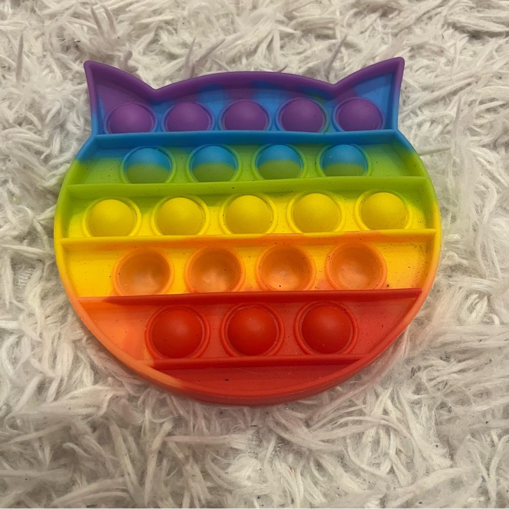 Cat Pop It Rainbow Fidget Toy